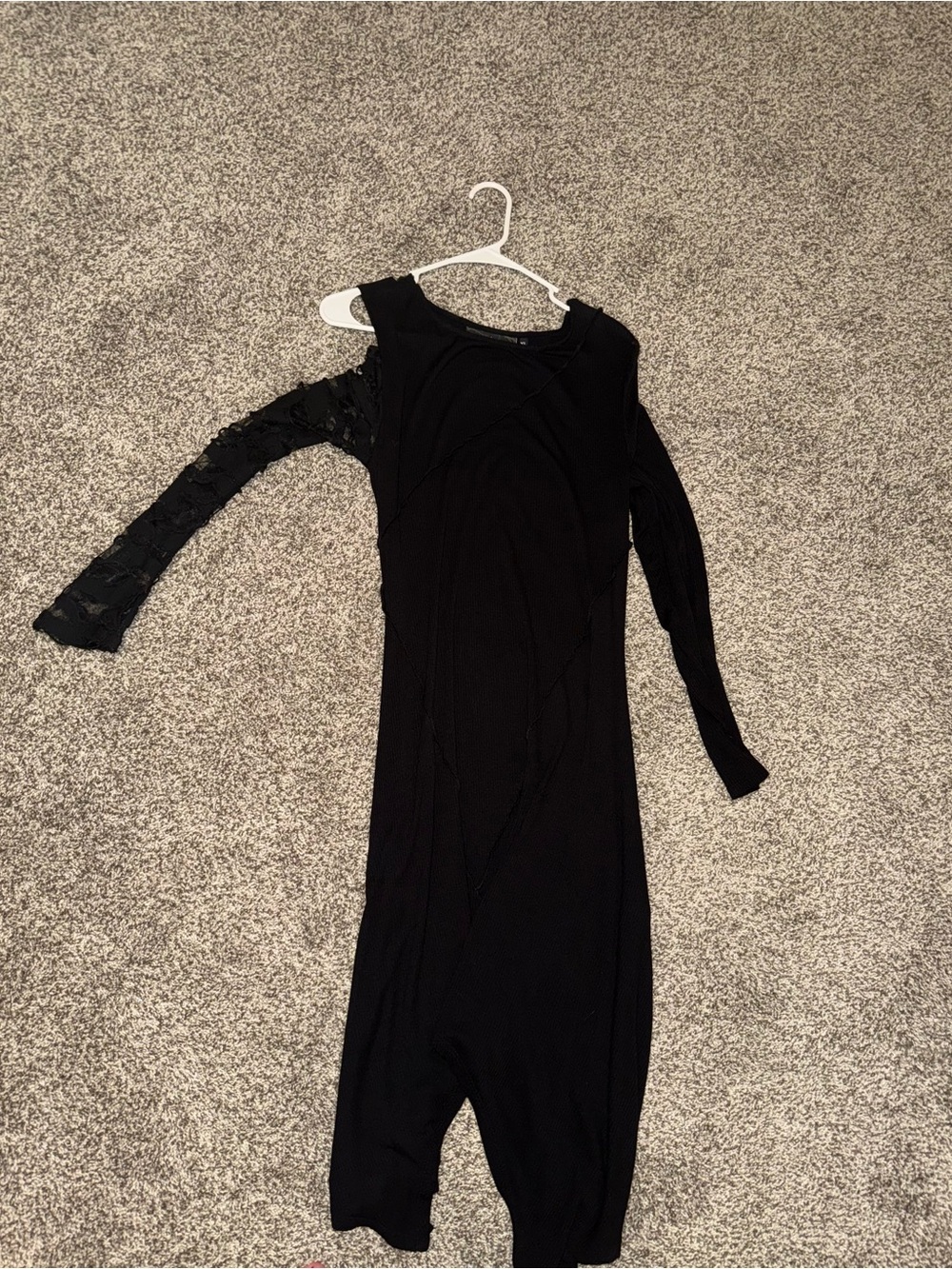 Killstar Black Long Sleeve Maxi Dress Size XL Like New